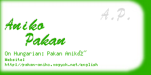 aniko pakan business card